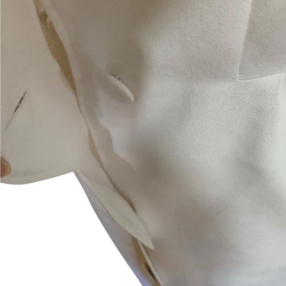 Vintage 90’s Action line white scallop trim button up dress with pockets size 8 - Picture 11 of 13